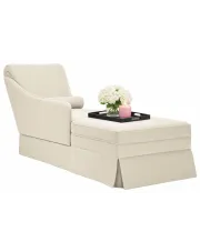 Elegancki kremowy szezlong tapicerowany aksamitem - Mollie w sklepie o6i2u8y4t0z.info