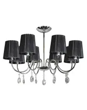 Czarna ośmioramienna lampa wisząca glamour - D262-Evra w sklepie o6i2u8y4t0z.info
