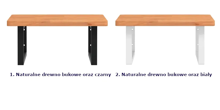 Wersje kolorystyczne półki ściennej Solido