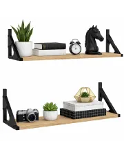 Zestaw dwóch półek 60 cm dąb sonoma - Sarea w sklepie o6i2u8y4t0z.info