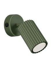 Oliwkowy metalowy kinkiet karbowany z włącznikiem - D291-Melson w sklepie o6i2u8y4t0z.info