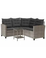 Sofa ogrodowa ze stolikiem ciemnoszara- Omalis w sklepie o6i2u8y4t0z.info