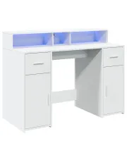 Biurko podświetlane 120 cm biały - Duna w sklepie o6i2u8y4t0z.info