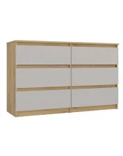 Komoda z szufladami kaszmir + dąb artisan - Berta 120 cm w sklepie o6i2u8y4t0z.info