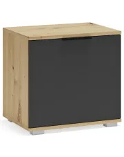 Wąska szafka na buty w kolorze dąb artisan + antracyt - Merable 5X w sklepie o6i2u8y4t0z.info