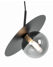 Czarna duża lampa z okrągłym kloszem - J038-Sheldo w sklepie o6i2u8y4t0z.info