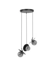 Czarna lampa wisząca trzypunktowa okrąg - J042-Sheldo w sklepie o6i2u8y4t0z.info