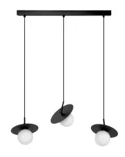 Biało-czarna szeroka lampa wisząca - J041-Sheldo w sklepie o6i2u8y4t0z.info