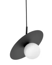 Biało-czarna duża lampa z okrągłym kloszem - J038-Sheldo w sklepie o6i2u8y4t0z.info
