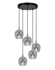 Szara wisząca lampa ze szklanymi kloszami - J051-Amla w sklepie o6i2u8y4t0z.info