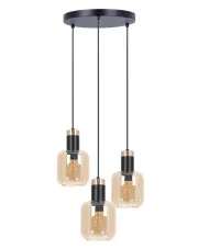 Beżowa wisząca lampa potrójna z okrągłą podstawą - J081-Alear w sklepie o6i2u8y4t0z.info