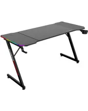Czarne biurko gamingowe LED RGB - Etta w sklepie o6i2u8y4t0z.info