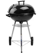 Czarny okrągły grill węglowy z pokrywą - Vorlin w sklepie o6i2u8y4t0z.info