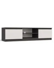 Nowoczesna szafka RTV antracyt + biały Amida 3X 140 cm w sklepie o6i2u8y4t0z.info