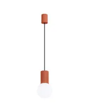 Czerwona ryflowana lampa wisząca - K599-Buble w sklepie o6i2u8y4t0z.info