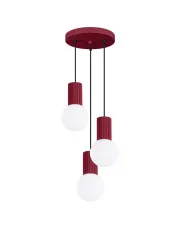 Burgundowa nowoczesna lampa wisząca - K600-Buble w sklepie o6i2u8y4t0z.info