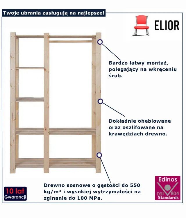 Regał drewniany Rack