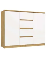 Nowoczesna komoda dąb artisan + biel - Diegi 2X w sklepie o6i2u8y4t0z.info