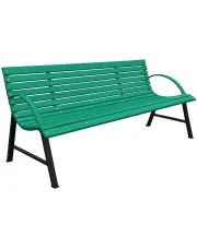 Zielona ławka ogrodowa 120 cm - Alexis   w sklepie o6i2u8y4t0z.info