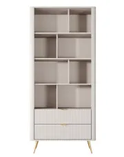 Beżowy nowoczesny regał z szufladami  - Nook 3X w sklepie o6i2u8y4t0z.info