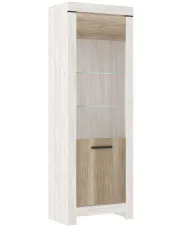 Witryna do jadalni wysoka z LED sosna canyon + dąb karabela - Tillen 6X w sklepie o6i2u8y4t0z.info