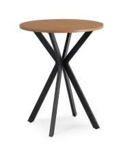 Okragły nowoczesny stolik dąb złoty + czarny 60cm - Kaxi 4X w sklepie o6i2u8y4t0z.info