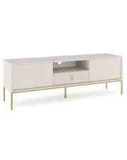 Nowoczesna szafka pod TV kaszmir + złoty - Lelono 4X w sklepie o6i2u8y4t0z.info