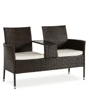 Brązowa sofa ogrodowa ze stolikiem - Bellaro w sklepie o6i2u8y4t0z.info