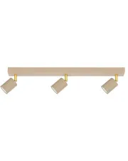 Beżowa metalowa lampa sufitowa z 3 ruchomymi reflektorami - P003-Orbo w sklepie o6i2u8y4t0z.info