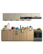 Komplet mebli kuchennych 260 cm dąb cremona + kaszmir - Kive w sklepie o6i2u8y4t0z.info