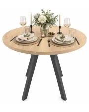 Rozkładany okrągły stół loftowy dąb artisan - Benido 4X w sklepie o6i2u8y4t0z.info