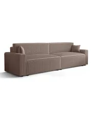 Jasnoróżowa sztruksowa sofa tapicerowana - Almoria w sklepie o6i2u8y4t0z.info