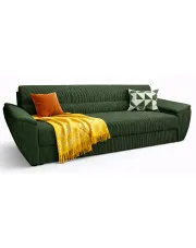 Zielona sztruksowa sofa do salonu z funkcją spania - Cortero w sklepie o6i2u8y4t0z.info