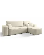 Beżowy narożnik boucle z funkcją spania - Mossira 4X w sklepie o6i2u8y4t0z.info