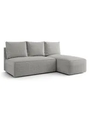 Jasnoszara sofa narożna z funkcją spania i pojemnikiem - Merello 5X w sklepie o6i2u8y4t0z.info