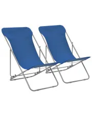 Komplet niebieskich krzeseł plażowych - Ansel w sklepie o6i2u8y4t0z.info