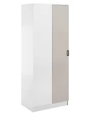 Narożna minimalistyczna szafa 80 uchylna biały + kaszmir - Axelor w sklepie o6i2u8y4t0z.info