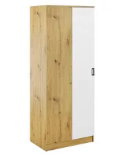 Szafa 80 cm uchylna w kolorze dąb artisan + biały- Axelor w sklepie o6i2u8y4t0z.info