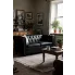 2 osobowa czarna sofa w stylu Chesterfield Xavier 2Q