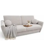 Jasnoszara sofa typu wersalka z poduszkami - Zafisa w sklepie o6i2u8y4t0z.info