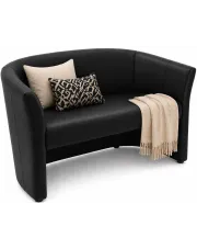 Czarna tania sofa dwuosobowa ekoskóra - Ardinni 3X w sklepie o6i2u8y4t0z.info