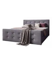 Ciemnoszare łóżko w stylu glamour 5 rozmiarów - Cristallia 3X w sklepie o6i2u8y4t0z.info