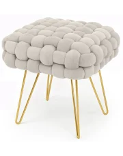 Kremowa pufa glamour z plecionym siedziskiem - Futtio w sklepie o6i2u8y4t0z.info