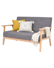 2-osobowa ciemnoszara tania sofa retro - Garner 2X w sklepie o6i2u8y4t0z.info