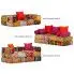 Szczegółowe zdjęcie nr 10 produktu Kolorowa sofa Patchwork modułowa 2-osobowa - Montanex 3D