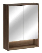 Wisząca szafka z lustrem Orzech Villa - Solvane 5X 60 cm w sklepie o6i2u8y4t0z.info