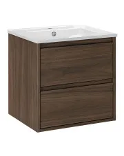 Szafka łazienkowa z umywalką Orzech Villa - Solvane 6X 50 cm w sklepie o6i2u8y4t0z.info