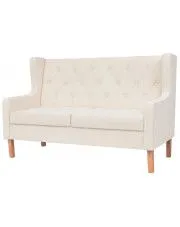 Dwuosobowa sofa Faselo 2C - kremowobiała w sklepie o6i2u8y4t0z.info