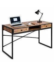 Nowoczesne loftowe biurko w kolorze dąb craft - Loftivo  w sklepie o6i2u8y4t0z.info