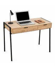 Nowoczesne biurko z szufladami dąb artisan - Elvaro w sklepie o6i2u8y4t0z.info